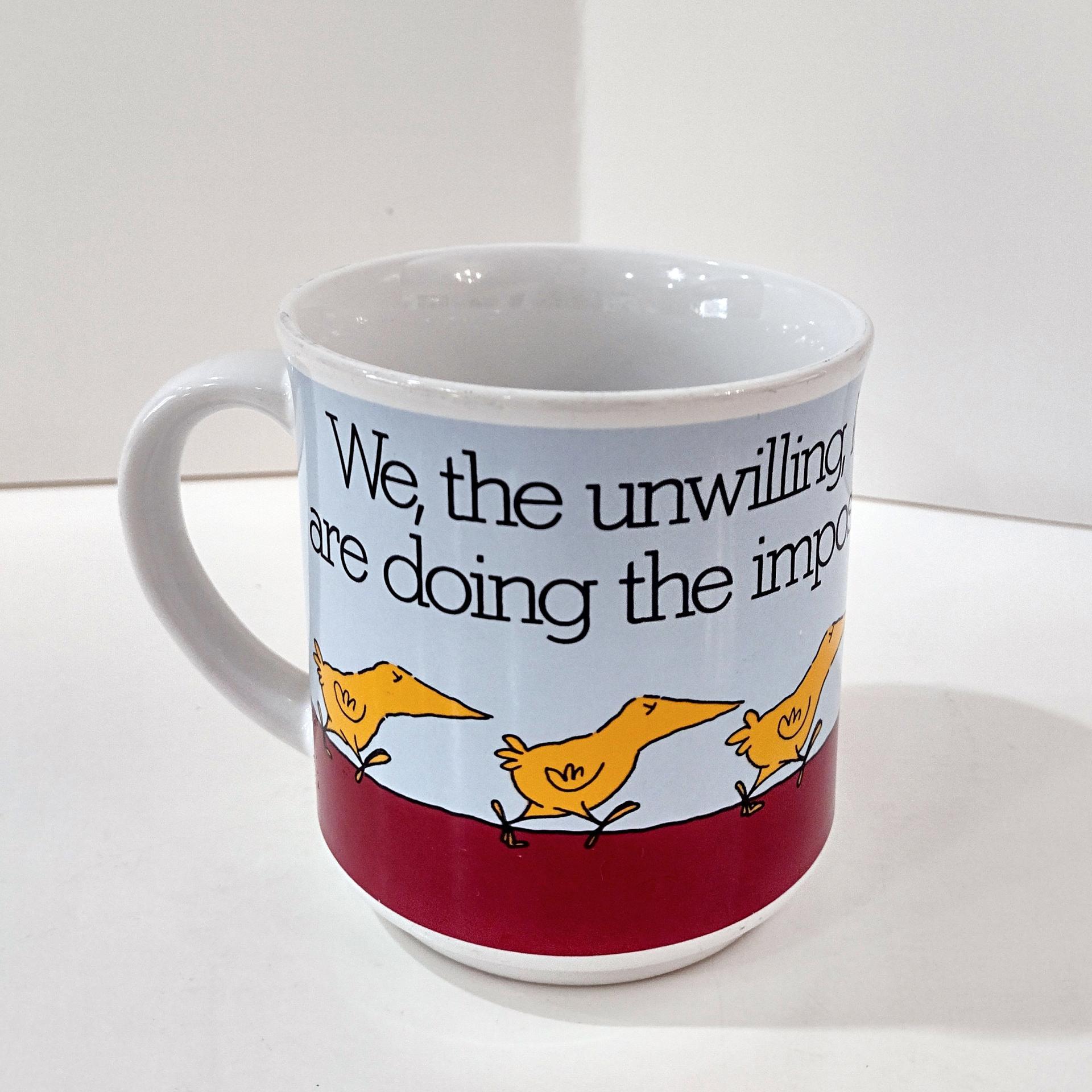 Vintage We The Unwilling Frank Sinatra Quote Mug, Coworker Gift