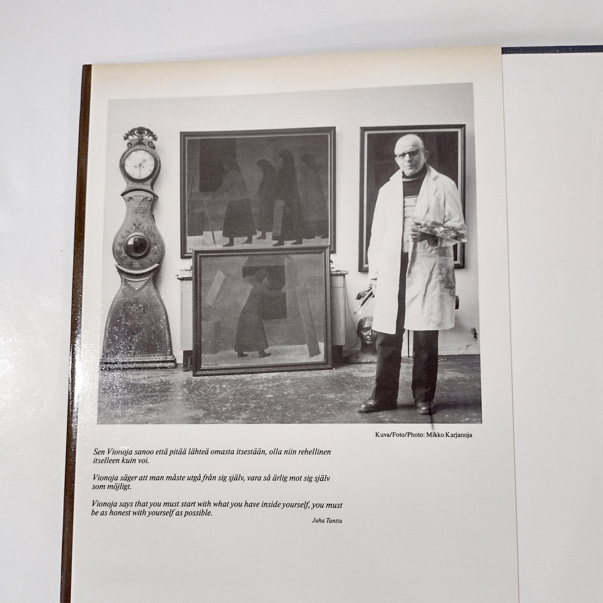 Vintage Veikko Vionoja Paintings First Edition Coffee Table Book, Finnish Artist Works from 1935-1984