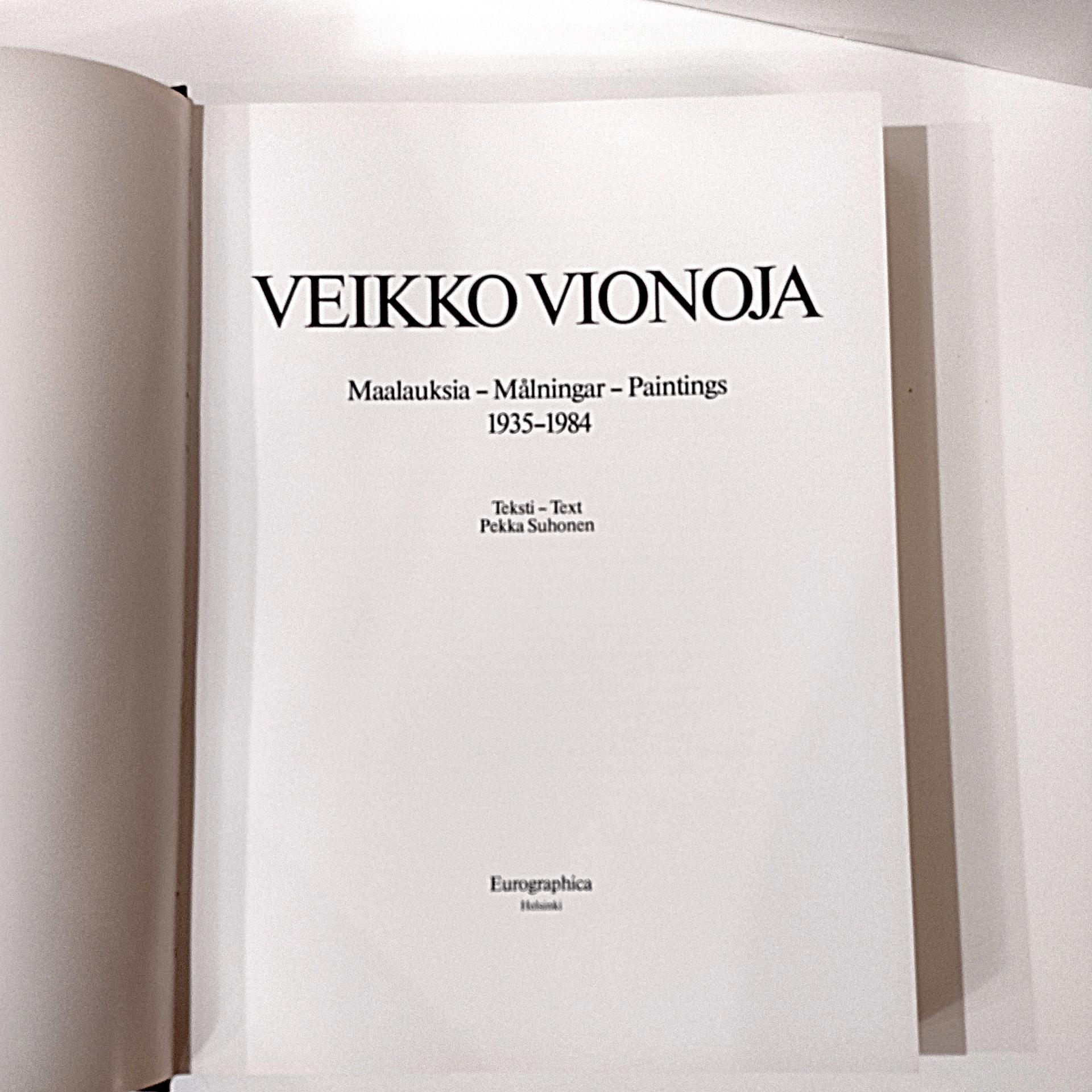 Vintage Veikko Vionoja Paintings First Edition Coffee Table Book, Finnish Artist Works from 1935-1984