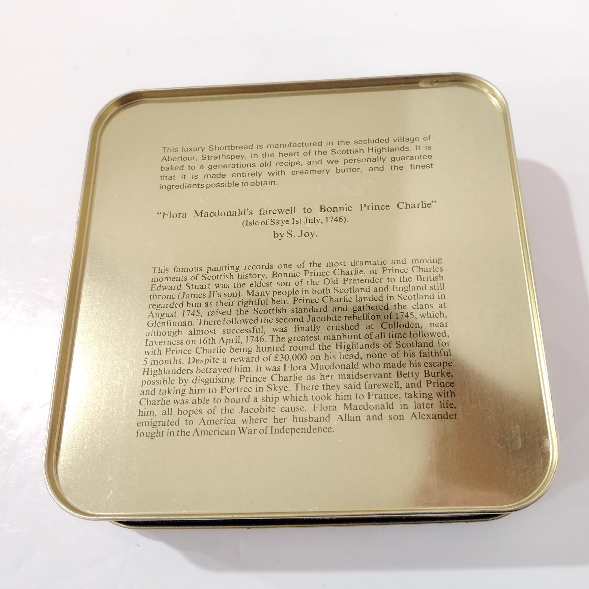 Vintage Walkers Pure Butter Shortbread Petti Coat Tails Tin Box, Scotland Cookie Tin, Flora McDonalds Farewell to Bonnie Prince Charlie Tin