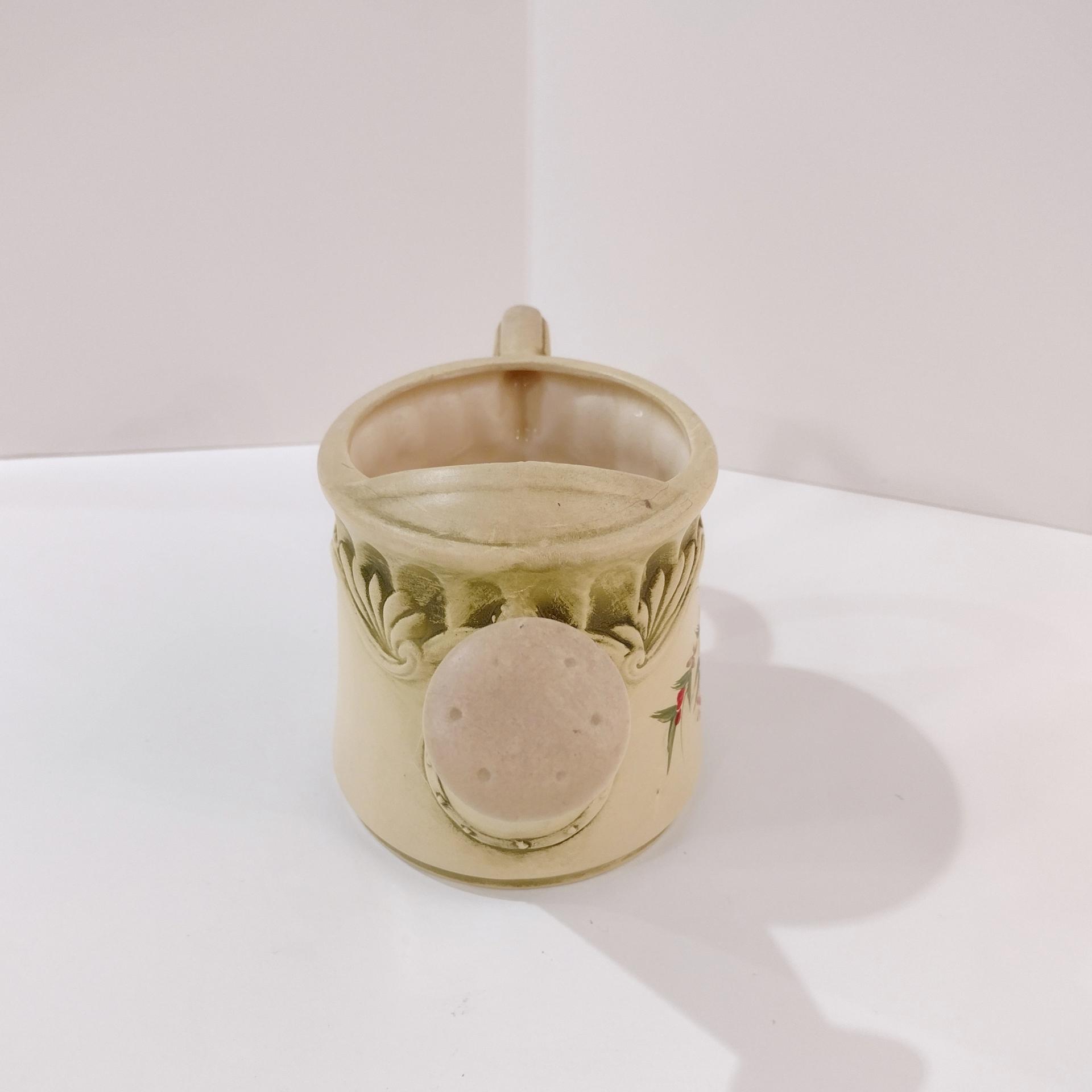 Vintage Hand Painted Watering Can Planter Pot, Small Succulent Pot