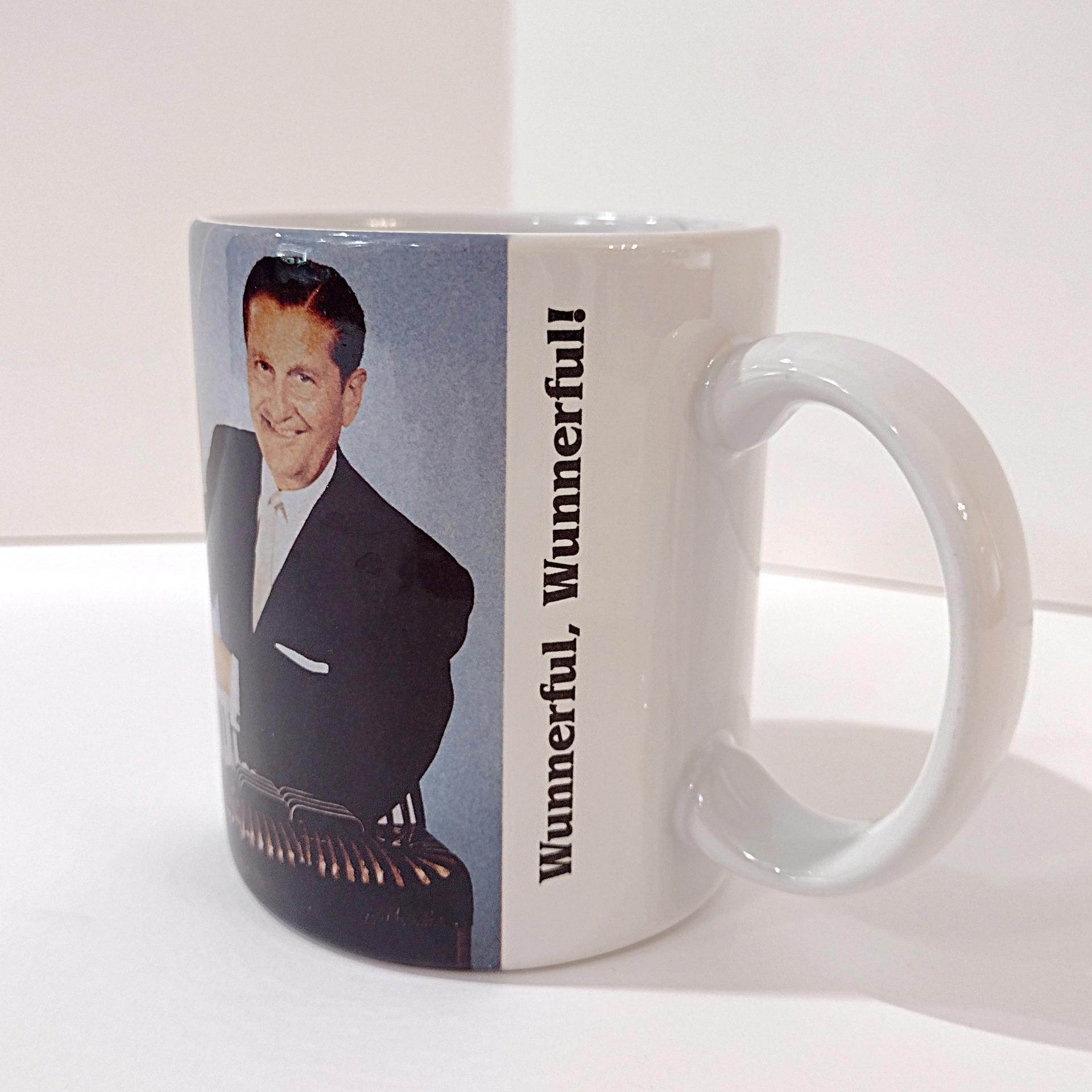 Vintage Lawrence Welk Ceramic Coffee Mug, Wunnerful Welk History Mug