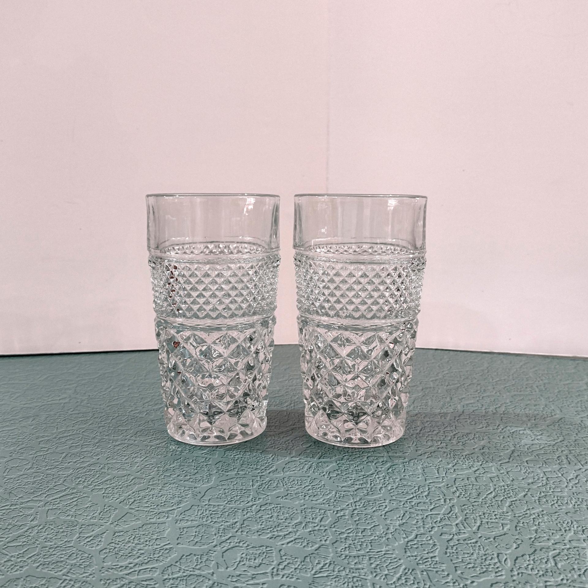 Vintage Anchor Hocking Wexford 10 Ounce Tumblers, Set of Two