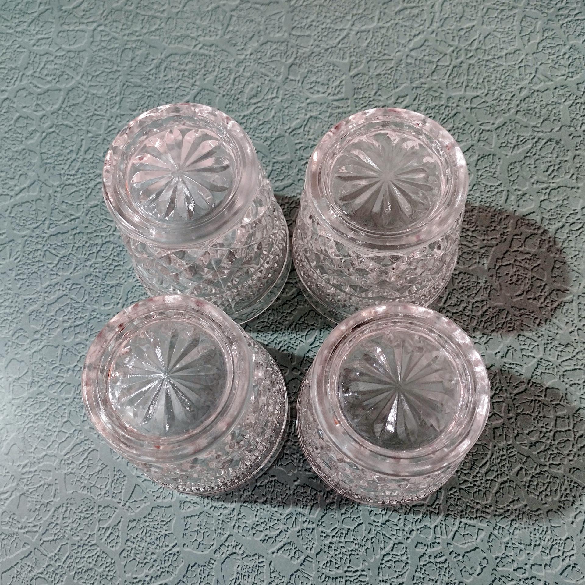 Vintage Wexford 9 Ounce Whiskey Rocks Glasses, Old Fashioned Glasses, Retro Lowball Glasses, Set of Four