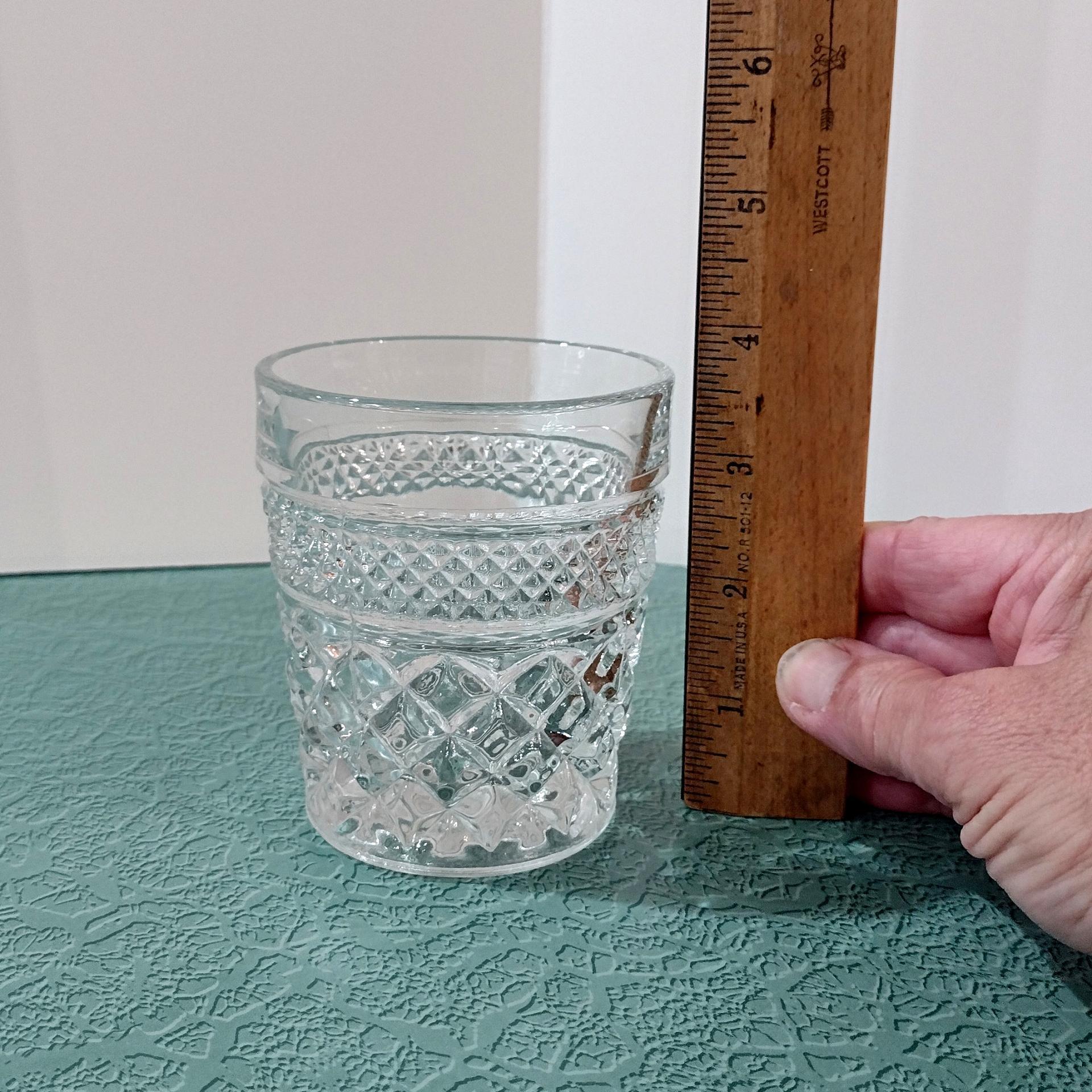 Vintage Wexford 9 Ounce Whiskey Rocks Glasses, Old Fashioned Glasses, Retro Lowball Glasses, Set of Four
