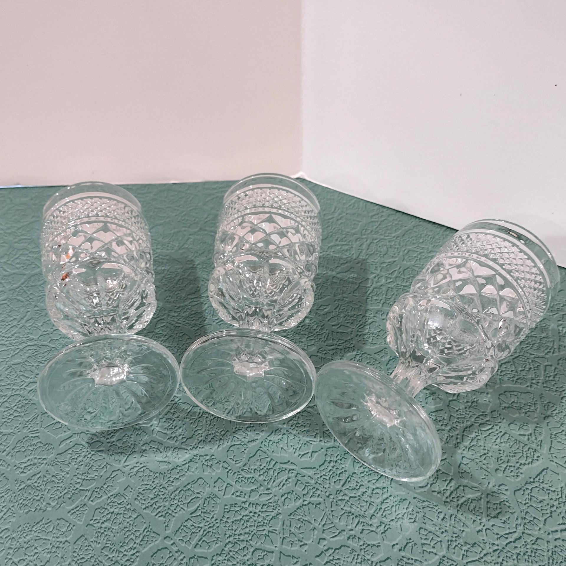 Vintage Anchor Hocking Wexford Claret Wine Glasses, Set of Three