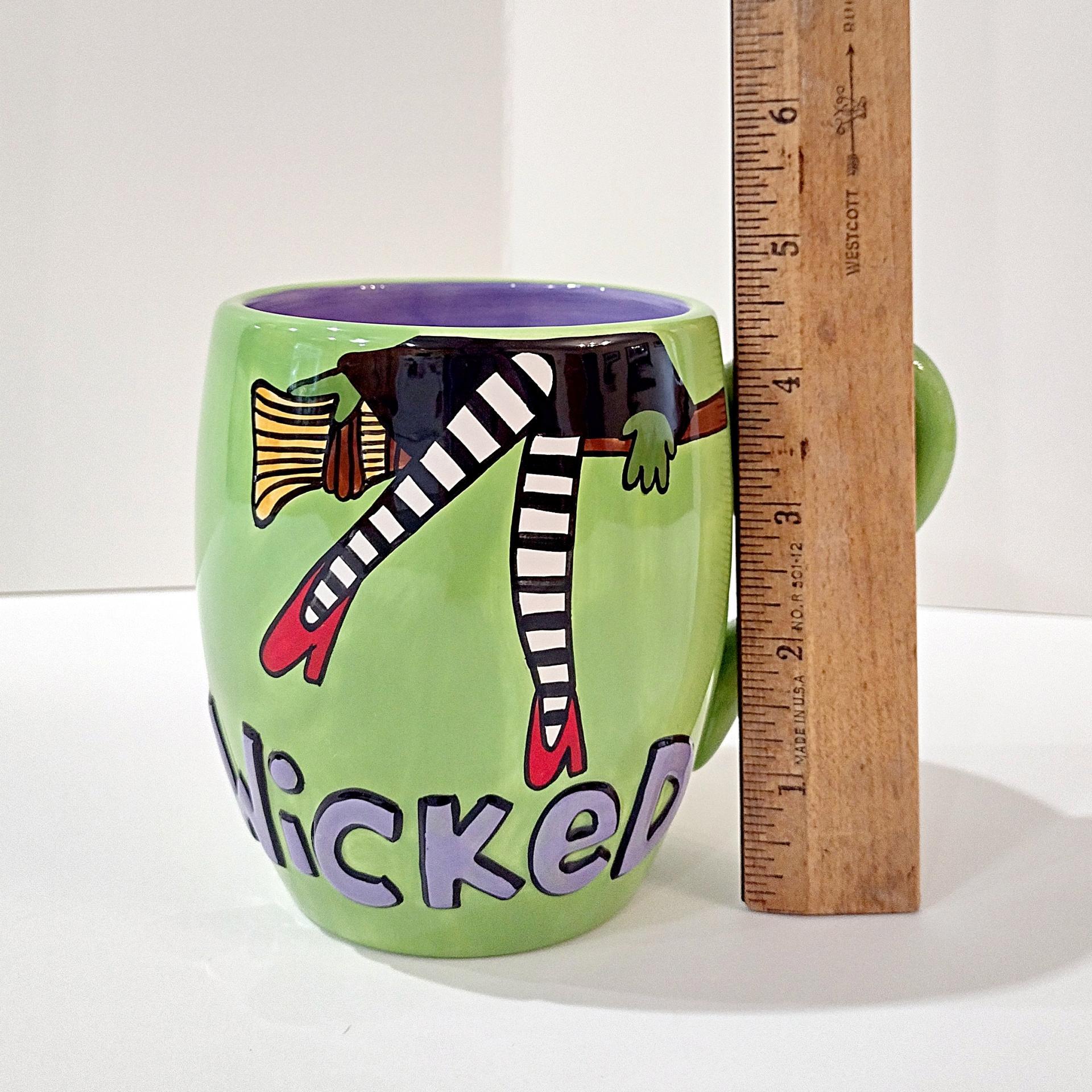 Wicked Witch Don't Make Me Call the Flying Monkeys Ceramic Oversized Coffee Tea Mug, Wizard of Oz Mug, Lorrie Veasy Our Name is Mud