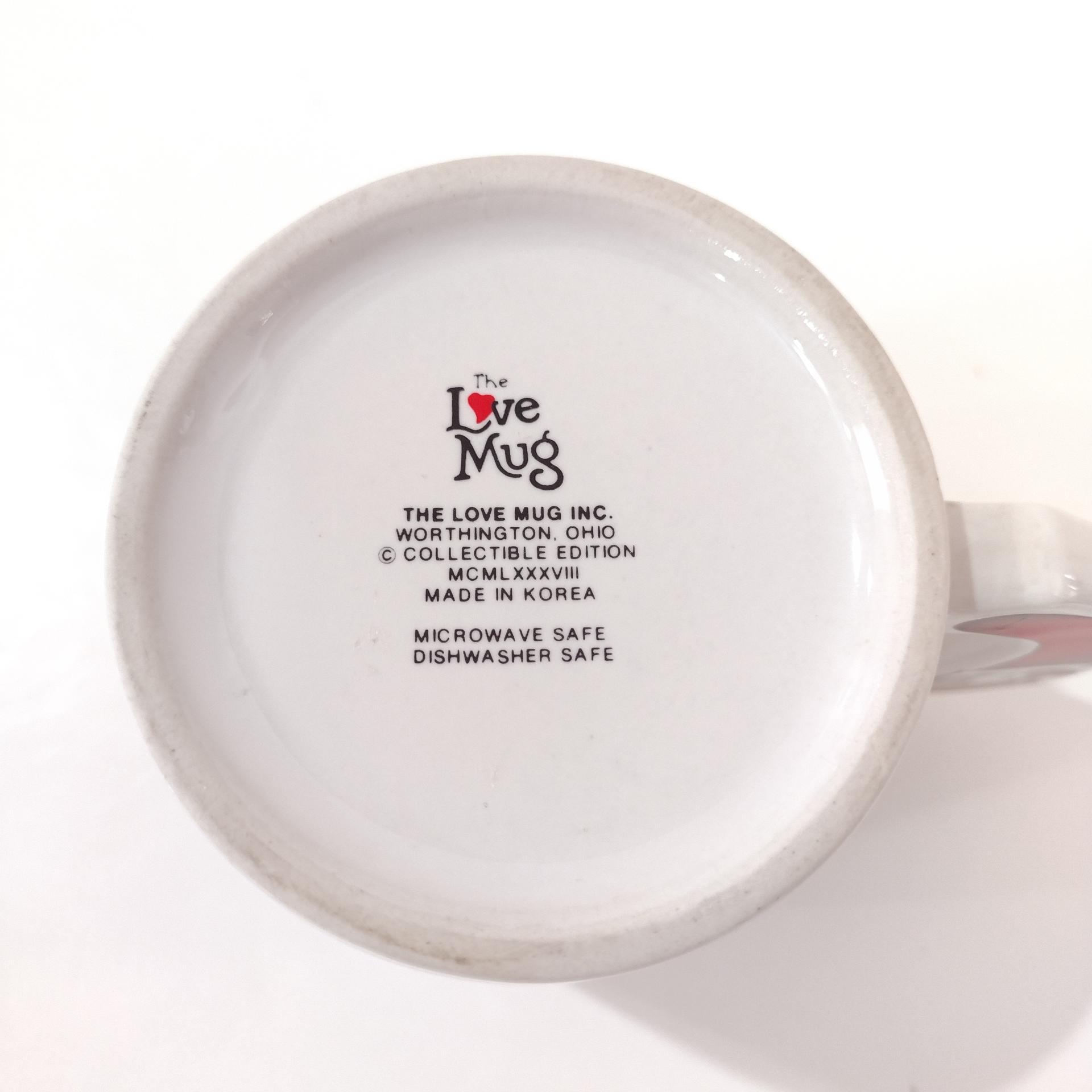 Vintage Christmas Stocking Ceramic Mug, The Luv Mug 1980's Collectible