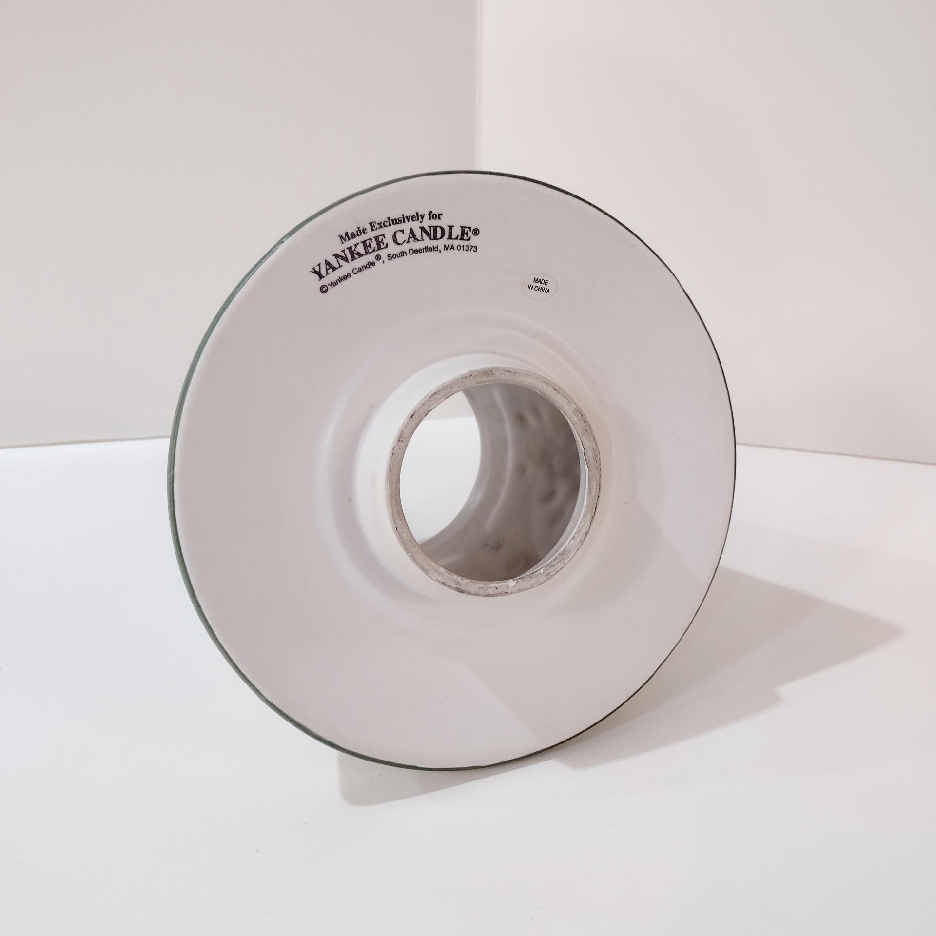 Vintage Yankee Candle Ceramic Shade Jar Topper, Green, Purple, Pink Beige Floral Design