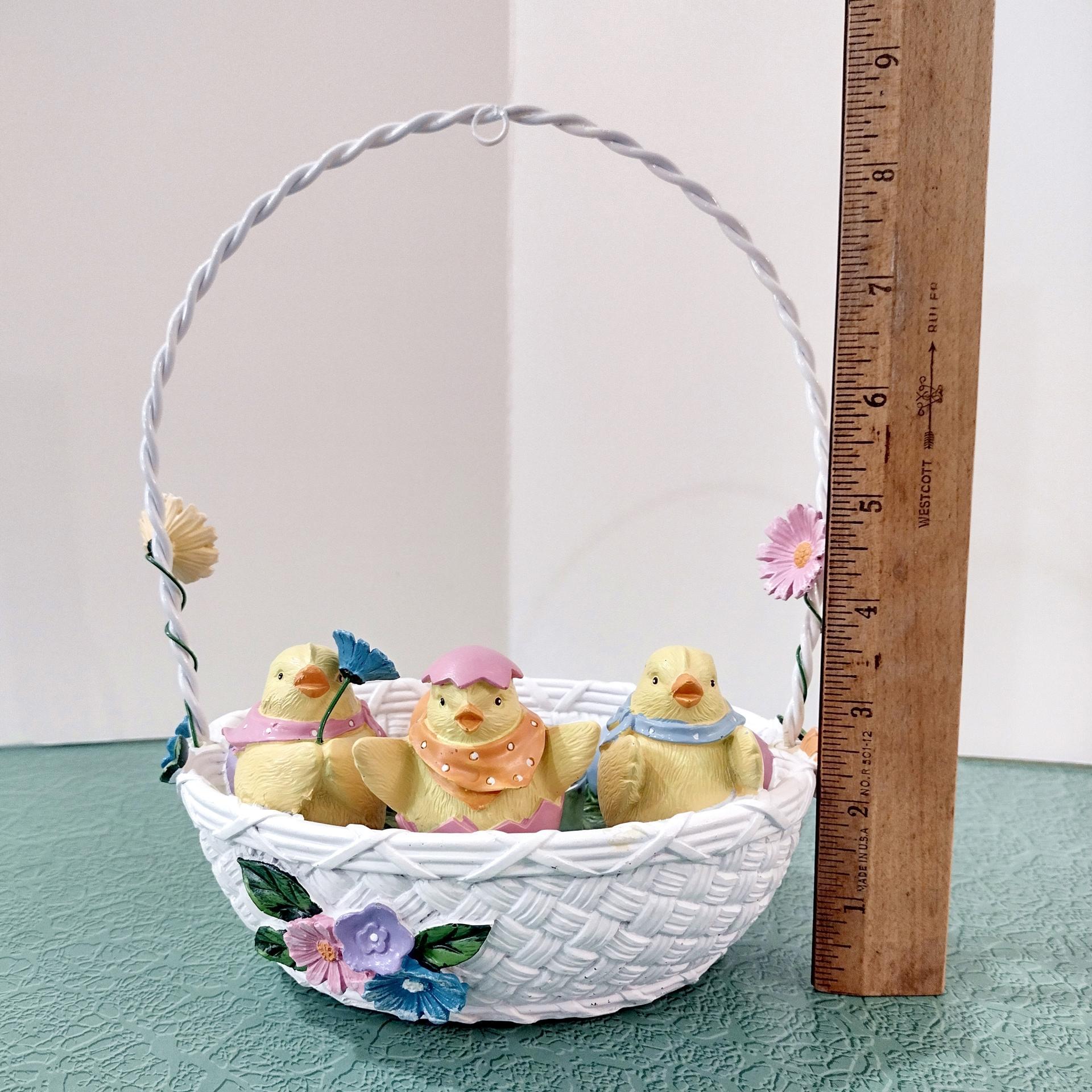 Vintage Yankee Candle Easter Basket Chicks Votive Holder, Tart Warmer