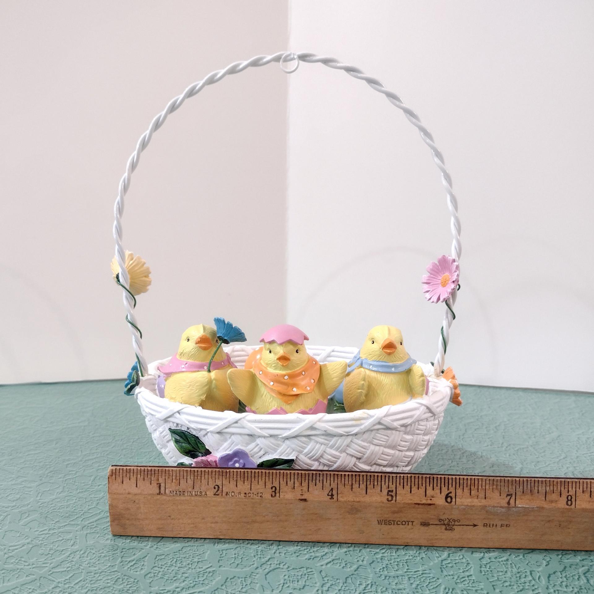 Vintage Yankee Candle Easter Basket Chicks Votive Holder, Tart Warmer