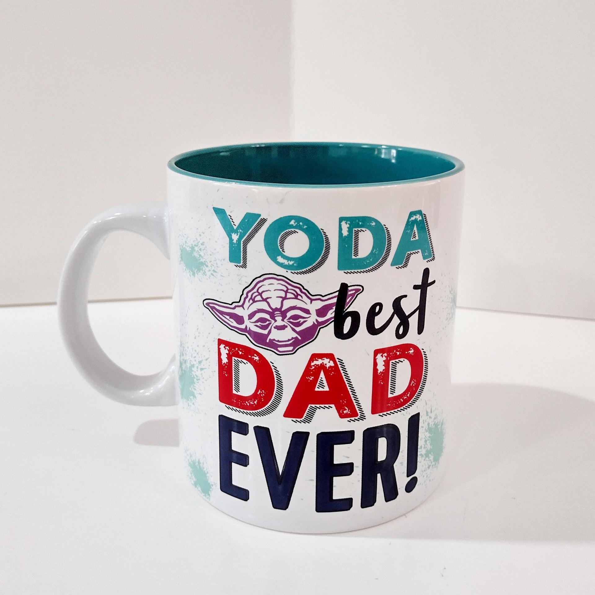 Vintage Yoda Best Dad Ever Coffee Tea Mug, Baby Yoda Father's Day Mug, Star Wars Oversized 20 Ounce Mug