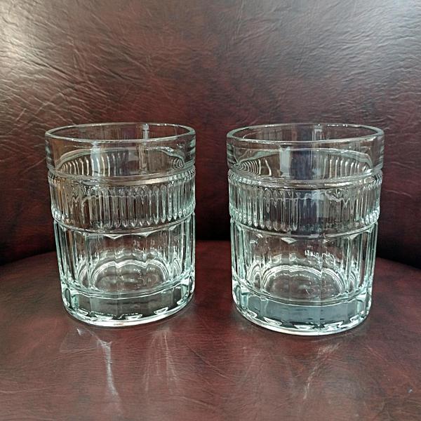 Vintage Anchor Hocking Annapolis Double Old Fashioned Lowball Whiskey Glasses, Set of 2