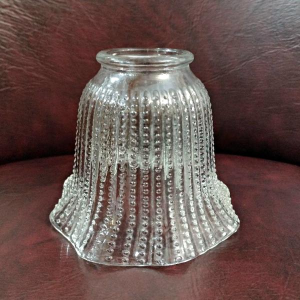 Vintage Beaded Glass Lamp Shade, Replacement Bell Shaped Shade