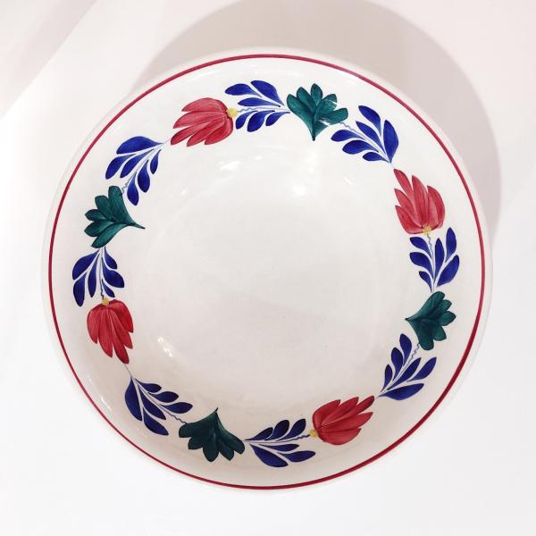Vintage Societe Ceramique Maestricht Holland Boerenbont Earthenware Large Serving Bowl