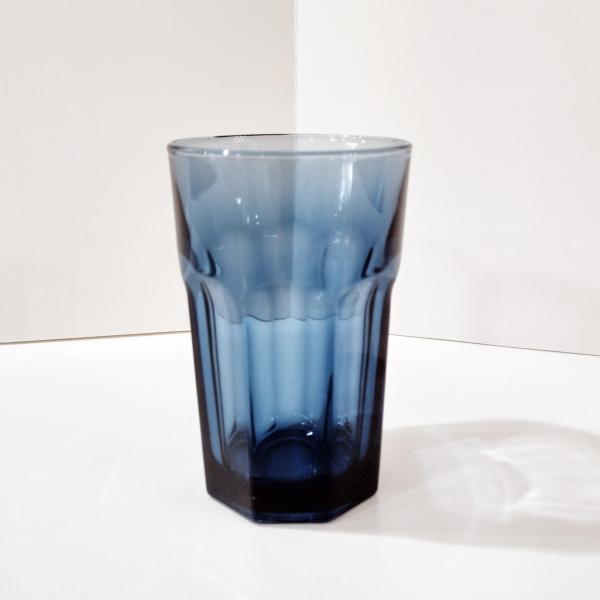 Vintage Libbey Gibraltar Dusky Blue Flat Iced Tea Glass, Blue Glass Tumbler