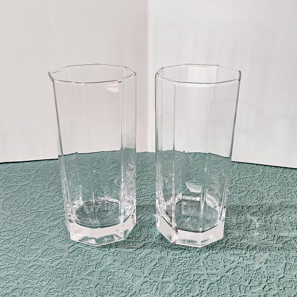 Cristal D'Arques Durand Octime Clear 14 Ounce Flat Tumbler Glasses, Set of Two