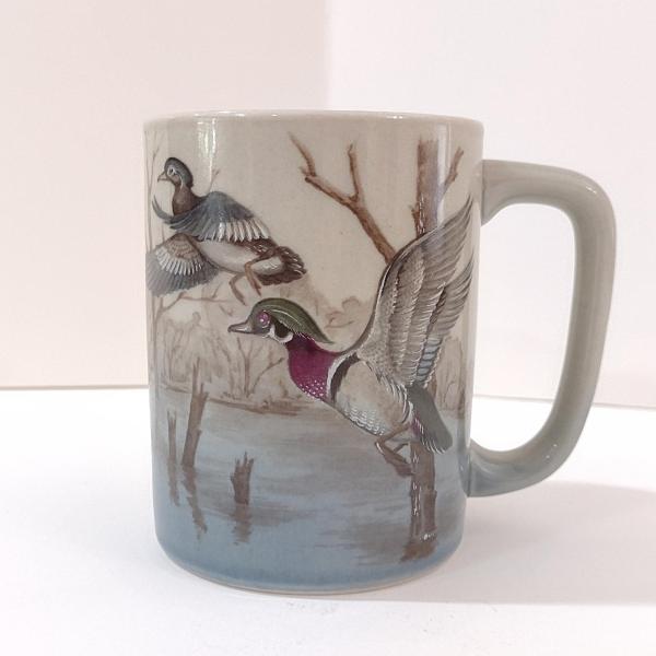Vintage Otagiri Flying Ducks Ceramic Coffee Tea Mug, Duck Hunter Gift