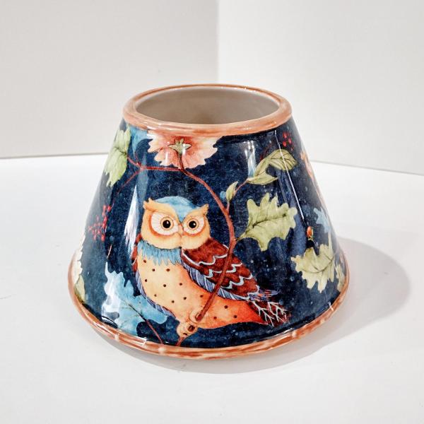 Vintage Yankee Candle Owl Ceramic Shade Jar Topper, Owl Lover Gift