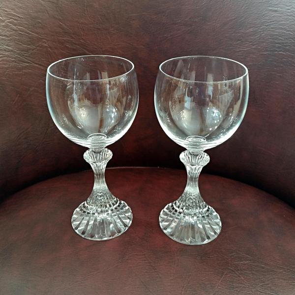 Vintage Mikasa The Ritz Crystal Wine Glasses, Set of Two
