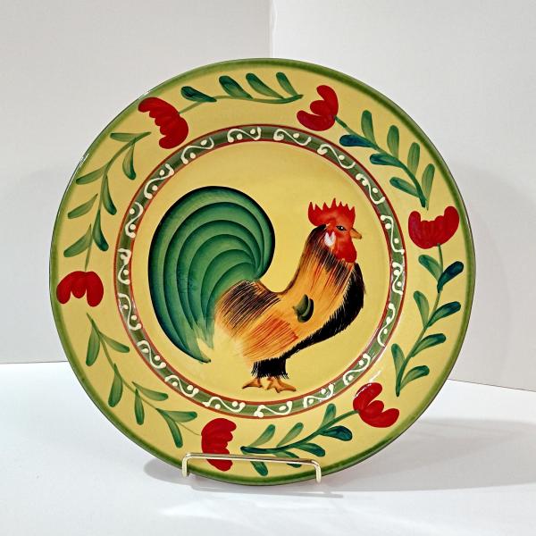 Vintage Hausenware Rooster Ceramic Dinner Plate