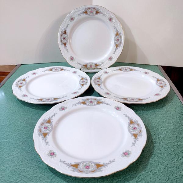 Vintage Menuet Poland Royal Vienna Collection Dinner Plates, Set of Four