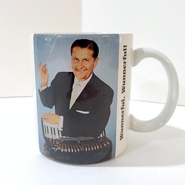 Vintage Lawrence Welk Ceramic Coffee Mug, Wunnerful Welk History Mug